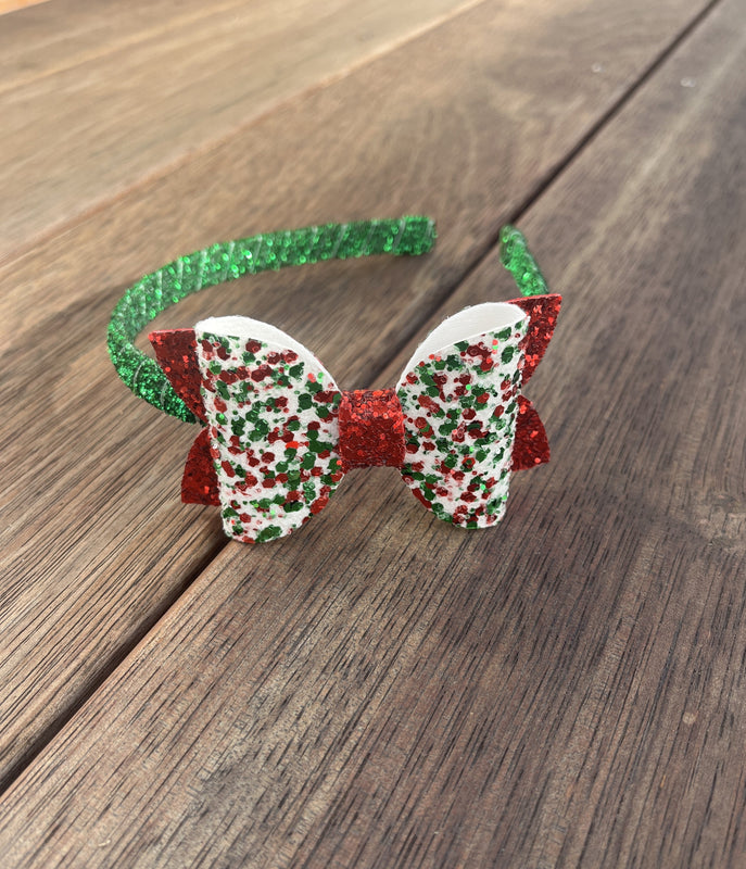 christmas bow headband