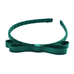 School Headband - One Colour Ribbon Bow