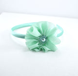 Flower Headband - aqua