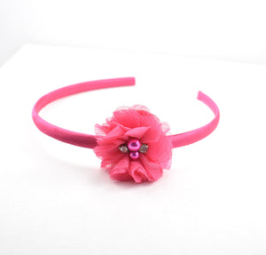 Flower Headband - Hot Pink