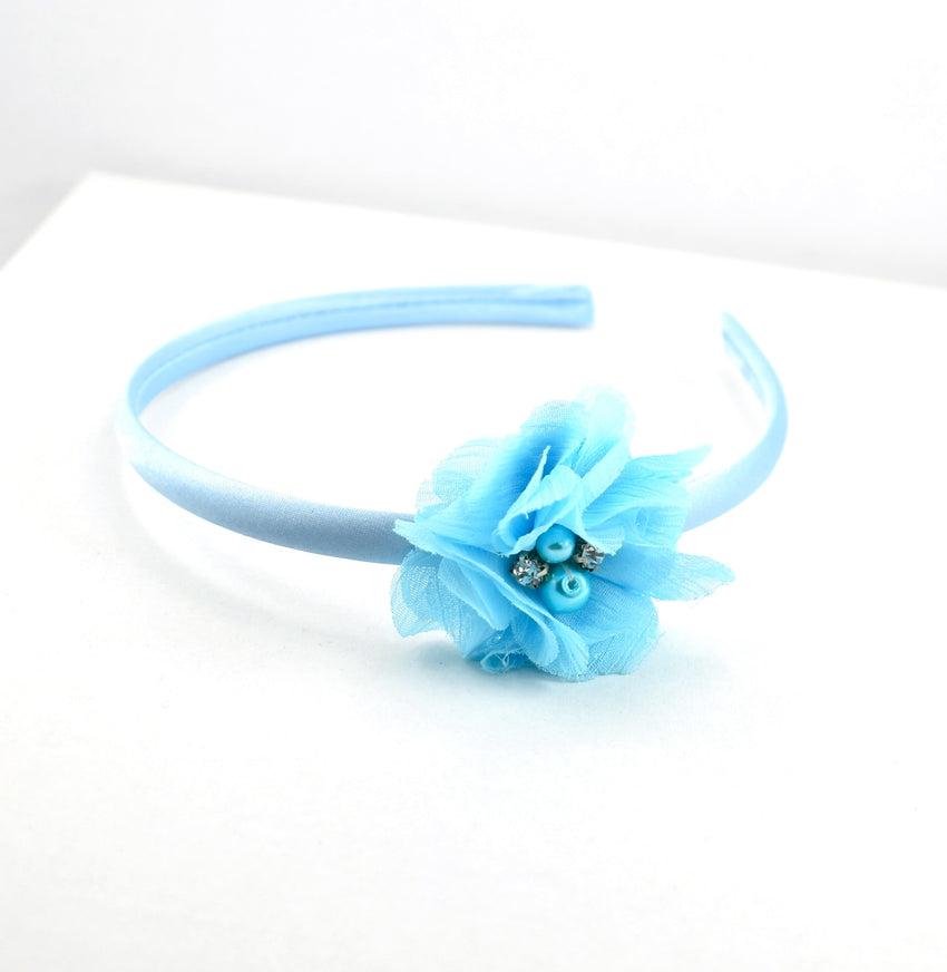 Flower Headband - light blue