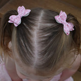 Annabelle - Pink lace piggytail bows