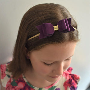 Charlotte Headband - purple velvet