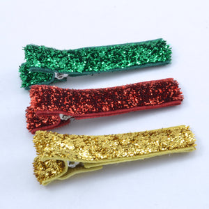 Christmas Glitter Fringe Clip Set