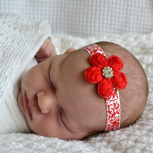 Newborn Christmas Flower Headband