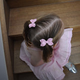 Annabelle - Pink lace piggytail bows