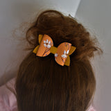 Annabelle Bow Hair Clip - Mustard Floral
