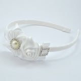 Special Occasion Headband - white flowers